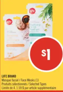 Pharmaprix LIFE BRAND Face Masks (1) offer