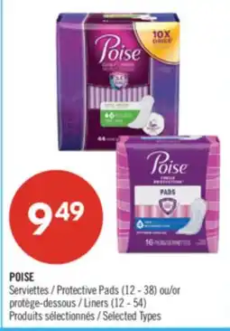 Pharmaprix POISE Protective Pads (12 - 38) or Liners (12 - 54) offer