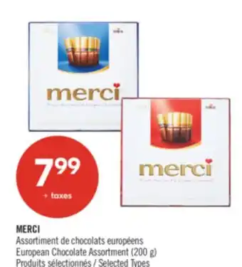 Pharmaprix MERCI European Chocolate Assortment offer