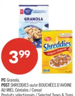 Pharmaprix PC Granola POST SHREDDIES or Cereal offer