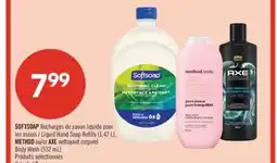Pharmaprix SOFTSOAP Recharges Liquid Hand Soap Refills (1,47 L), METHOD or AXE Body Wash (532 mL) offer