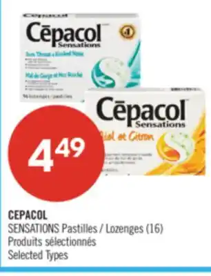 Pharmaprix CEPACOL SENSATIONS Lozenges (16) offer