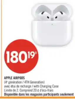 Pharmaprix APPLE AIRPODS 4TH Generation with Charging Case offer