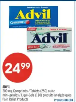 Pharmaprix ADVIL 200mg Tablets (250) or Liqui-Gels (110) Pain Relief Products offer
