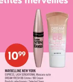 Pharmaprix MAYBELLINE NEW YORK EXPRESS, LASH SENSATIONAL Mascara or DREAM FRESH BB BB Cream offer