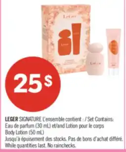 Pharmaprix LEGER SIGNATURE Set contains: Eau de parfum (30 mL) and Body Lotion (50 mL) offer