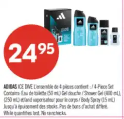Pharmaprix ADIDAS ICE DIVE 4-Piece Set Contains: (50 mL) Shower Gel (400 mL), (250 mL) and Body Spray (15 mL) offer