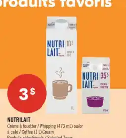 Pharmaprix NUTRILAIT Whipping (473 mL) or Coffee (1 L) Cream offer