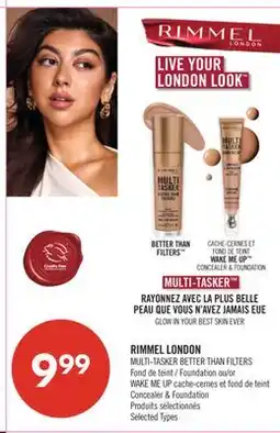 Pharmaprix RIMMEL LONDON MULTI-TASKER BETTER Foundation or WAKE ME UP Concealer & Foundation offer
