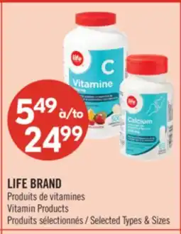 Pharmaprix LIFE BRAND Vitamin Products offer