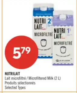 Pharmaprix NUTRILAIT Microfiltered Milk (2 L) offer