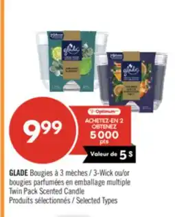 Pharmaprix GLADE Bougies 3-Wick or bougies multiple Twin Pack Scented Candle offer