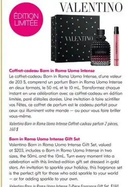 Pharmaprix Valentino Born in Roma Uomo Intense 2-Piece Fragrance Gift Set offer