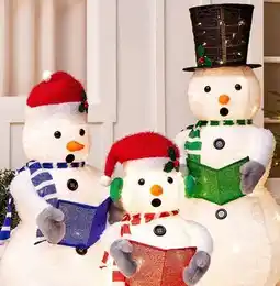 Walmart Ens. de 3 bonhommes de neige à lumières à DEL offer