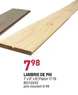 Matério LAMBRIS DE PIN offer
