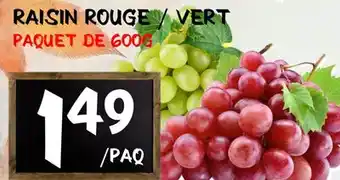 Marche Salaberry RAISIN ROUGE/VERT offer