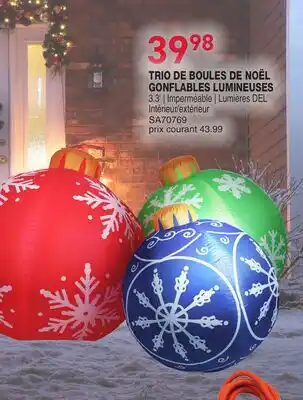 Matério TRIO DE BOULES DE NOËL GONFLABLES LUMINEUSES offer