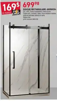 Matério DOUCHE RECTANGULAIRE NORWICH offer