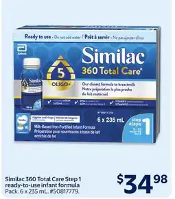 Walmart Similac 360 Total Care Step 1 Ready to use infant formula offer