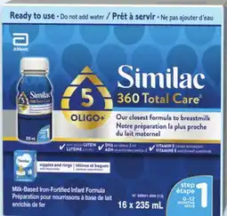 Walmart Similac 360 Total Care Step 1 or 2 Ready to Use Infant Formula offer