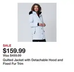 TSC Stores Quilted Jacket with Detachable Hood and Fixed Fur Trim offer