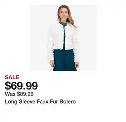 TSC Stores Long Sleeve Faux Fur Bolero offer
