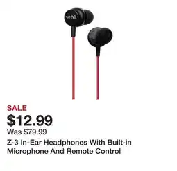 TSC Stores Z-3 In-Ear Headphones With Built-in Microphone And Remote Control offer