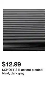 IKEA SCHOTTIS Blackout pleated blind, dark gray offer