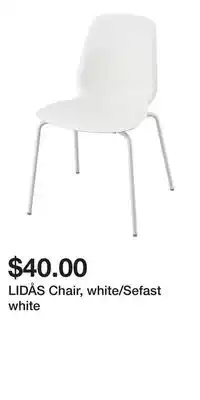 IKEA LIDÅS Chair, white/Sefast white offer
