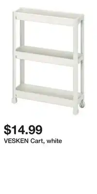 IKEA VESKEN Cart, white offer
