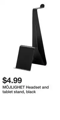IKEA MÖJLIGHET Headset and tablet stand, black offer