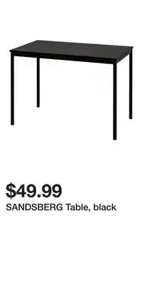 IKEA SANDSBERG Table, black offer
