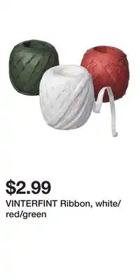 IKEA VINTERFINT Ribbon, white/red/green offer
