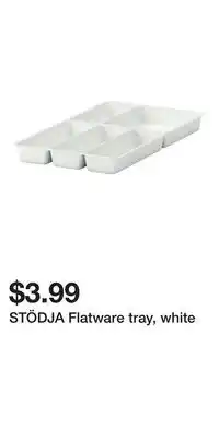 IKEA STÖDJA Flatware tray, white offer