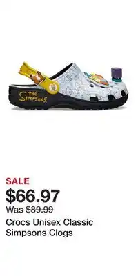 Sport Chek Crocs Unisex Classic Simpsons Clogs offer