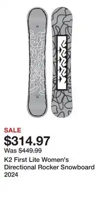 Sport Chek K2 First Lite Women's Directional Rocker Snowboard 2024 offer