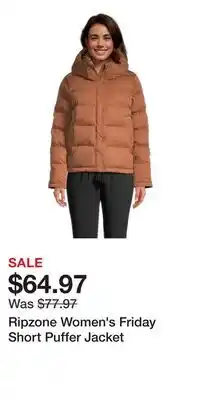 Sport Chek Ripzone Women's Friday Short Puffer Jacket offer