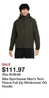Sport Chek Nike Sportswear Men's Tech Fleece Full Zip Windrunner OG Hoodie offer