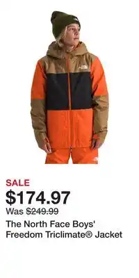 Sport Chek The North Face Boys' Freedom Triclimate Jacket offer