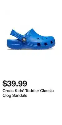 Sport Chek Crocs Kids' Toddler Classic Clog Sandals offer