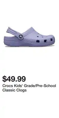 Sport Chek Crocs Kids' Grade/Pre-School Classic Clogs offer