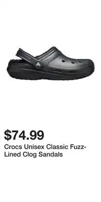 Sport Chek Crocs Unisex Classic Fuzz-Lined Clog Sandals offer
