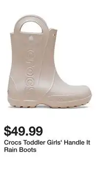 Sport Chek Crocs Toddler Girls' Handle It Rain Boots offer