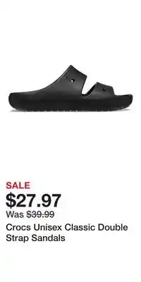Sport Chek Crocs Unisex Classic Double Strap Sandals offer