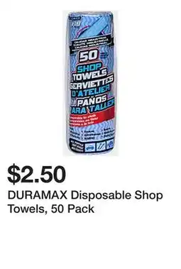 Dollarama DURAMAX Disposable Shop Towels, 50 Pack offer