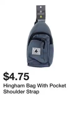 Dollarama Hingham Bag With Pocket Shoulder Strap offer