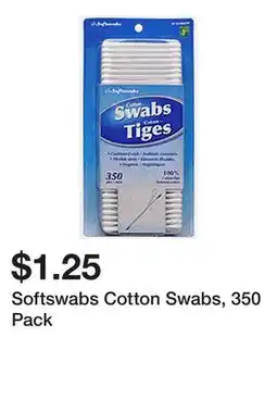 Dollarama Softswabs Cotton Swabs, 350 Pack offer