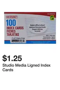 Dollarama Studio Media Ligned Index Cards offer
