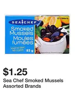 Dollarama Sea Chef Smoked Mussels Assorted Brands offer