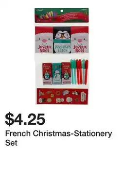 Dollarama French Christmas-Stationery Set offer
